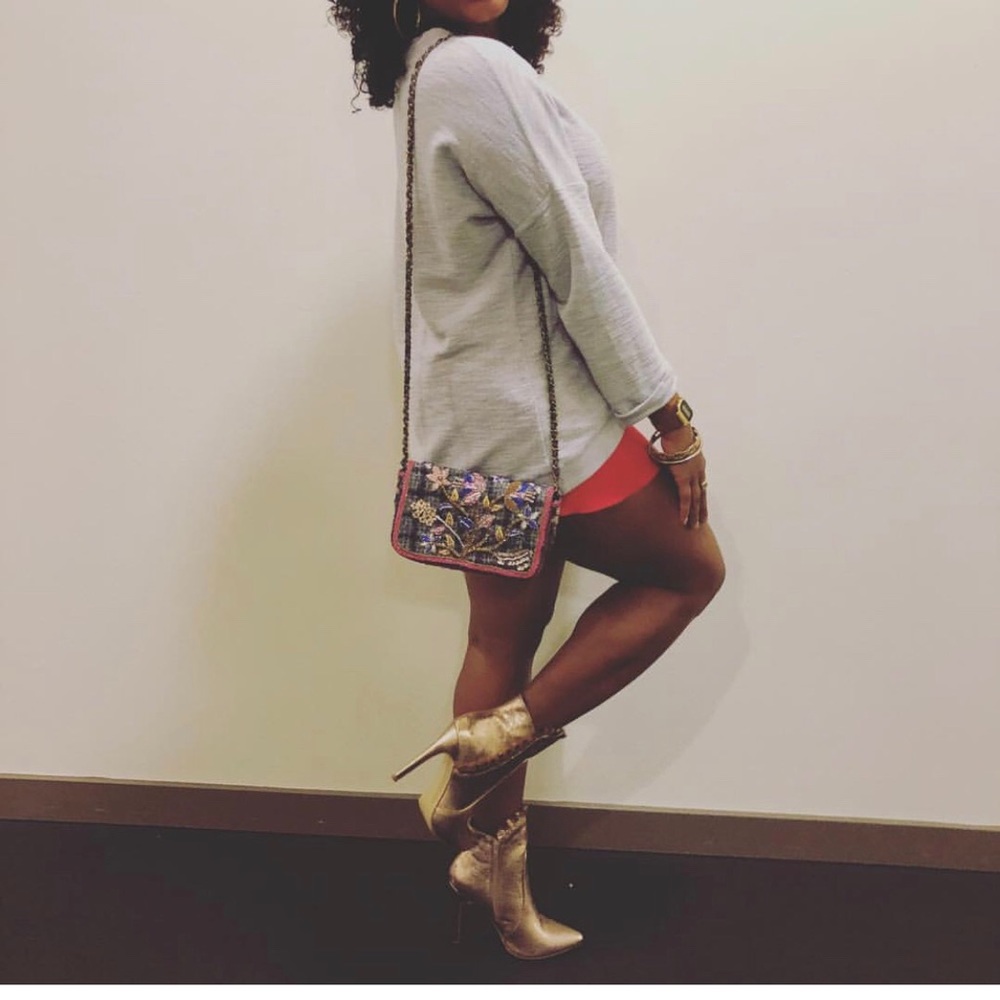 Gold ruffle boots💸💸